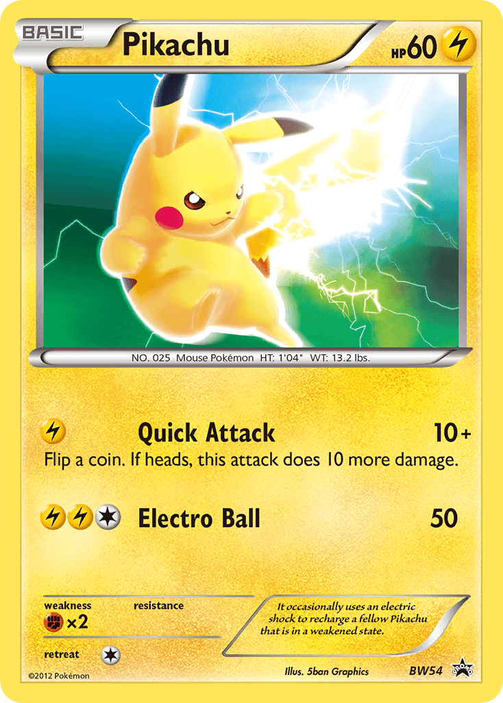 Pikachu (BW54) [Black & White: Black Star Promos] - POKÉ JEUX