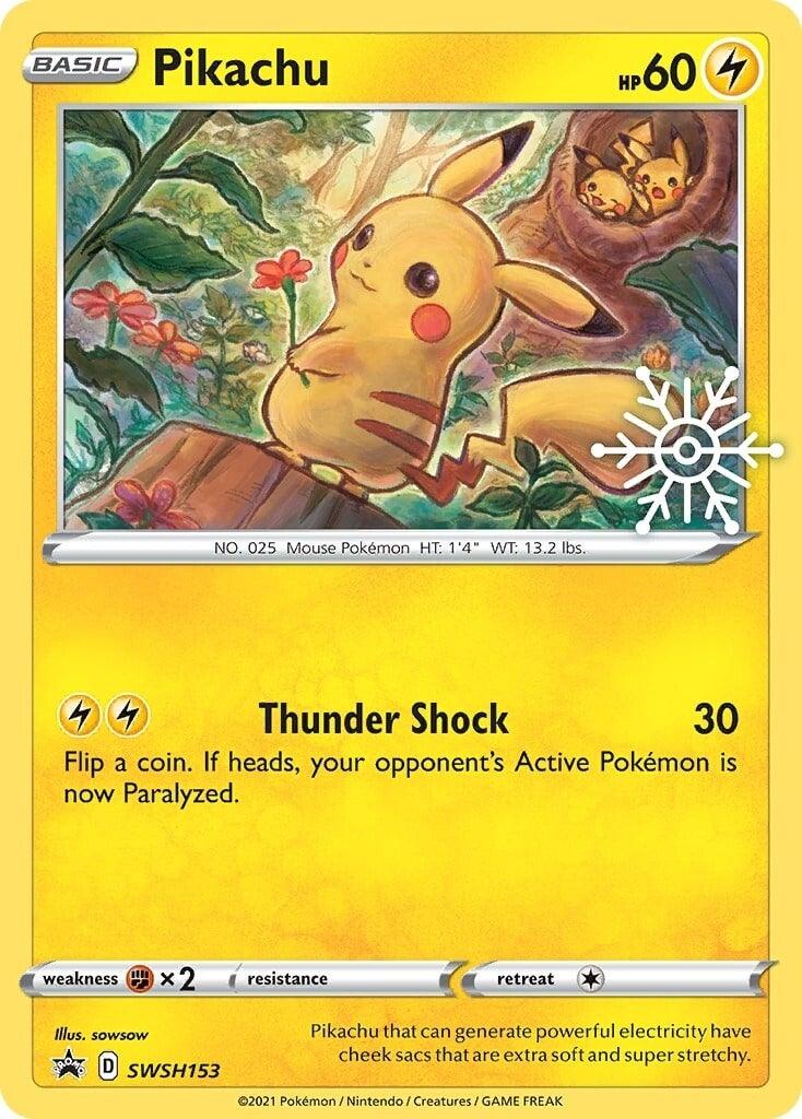 Pikachu (SWSH153) (Holiday Calendar) [Sword & Shield: Black Star Promos] - POKÉ JEUX