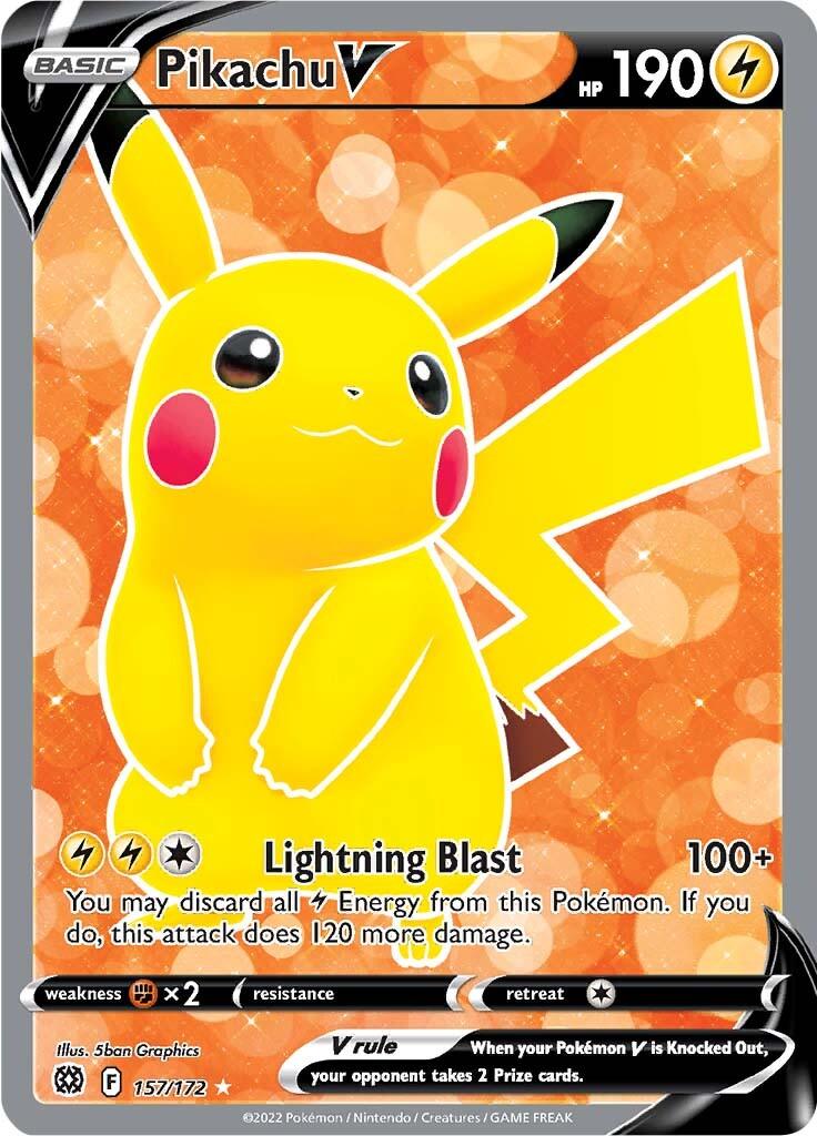 Pikachu V (157/172) [Sword & Shield: Brilliant Stars] - POKÉ JEUX