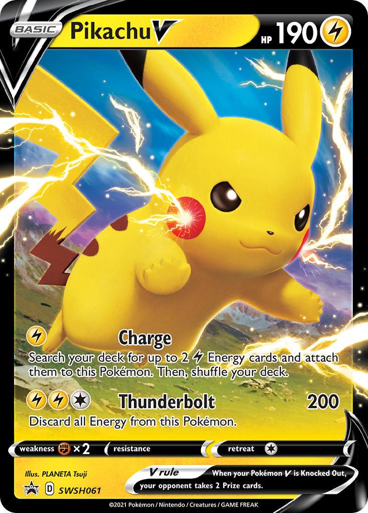 Pikachu V (SWSH061) (Jumbo Card) [Sword & Shield: Black Star Promos] - POKÉ JEUX