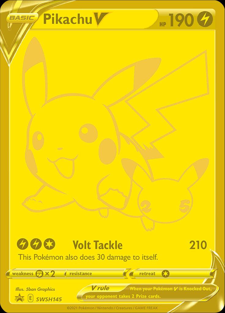 Pikachu V (SWSH145) (Celebrations) [Sword & Shield: Black Star Promos] - POKÉ JEUX