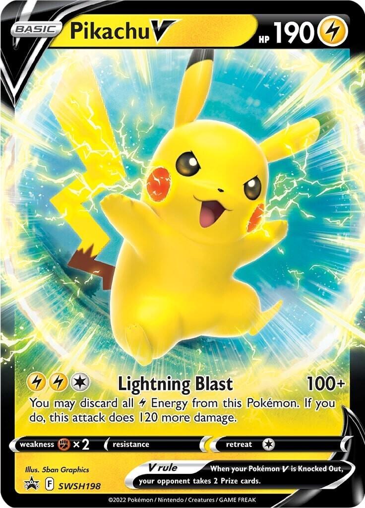 Pikachu V (SWSH198) (Jumbo Card) [Sword & Shield: Black Star Promos] - POKÉ JEUX