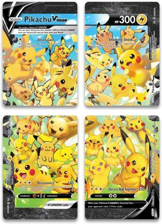 Pikachu V-UNION (Set of 4) [Sword & Shield: Black Star Promos] - POKÉ JEUX