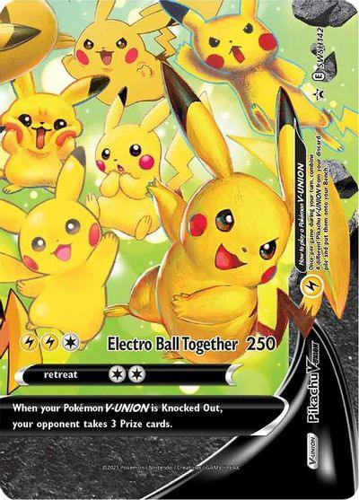 Pikachu V-UNION (SWSH142) (Celebrations) [Sword & Shield: Black Star Promos] - POKÉ JEUX