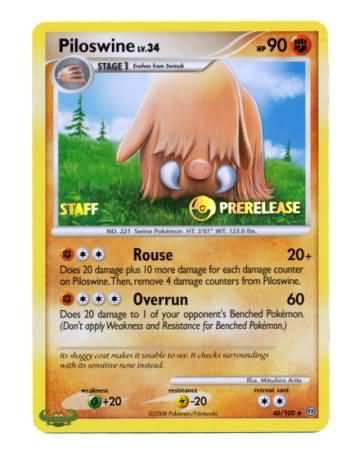 Piloswine (46/100) (Staff Prerelease Promo) [Nintendo: Black Star Promos] - POKÉ JEUX