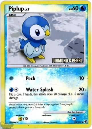 Piplup (93/130) [Burger King Promos: 2008 Collection] - POKÉ JEUX