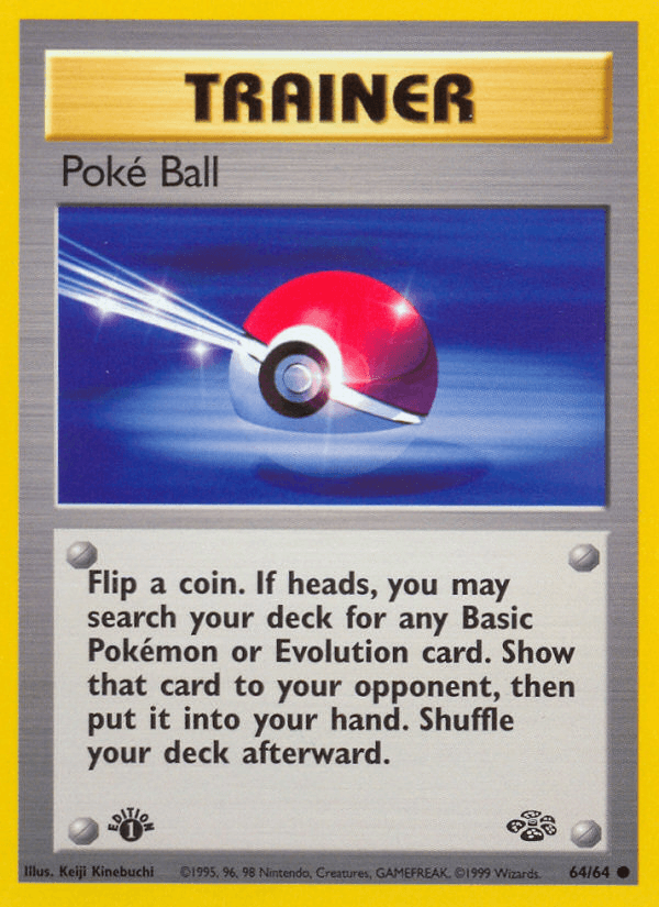 Poke Ball (64/64) [Jungle 1st Edition] - POKÉ JEUX