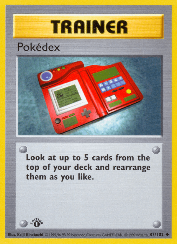 Pokedex (87/102) (Shadowless) [Base Set 1st Edition] - POKÉ JEUX