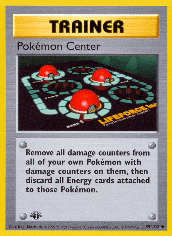 Pokemon Center (85/102) (Shadowless) [Base Set 1st Edition] - POKÉ JEUX