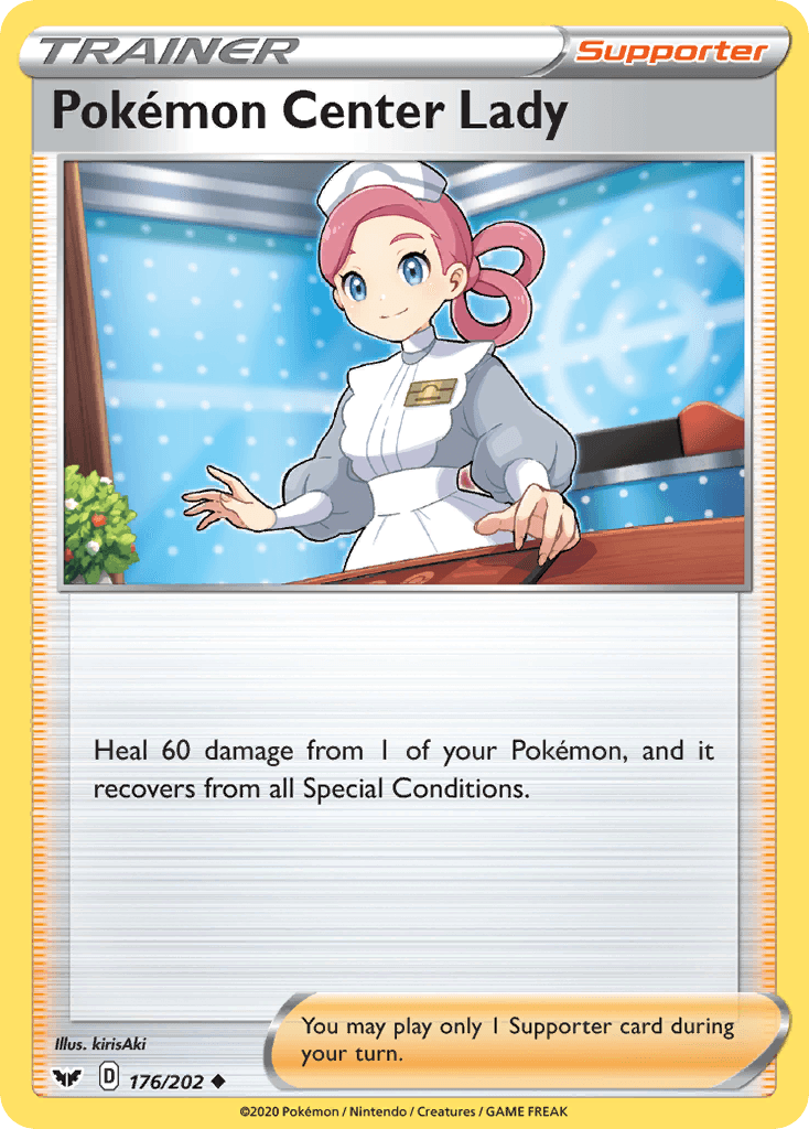 Pokemon Center Lady (176/202) [Sword & Shield: Base Set] - POKÉ JEUX