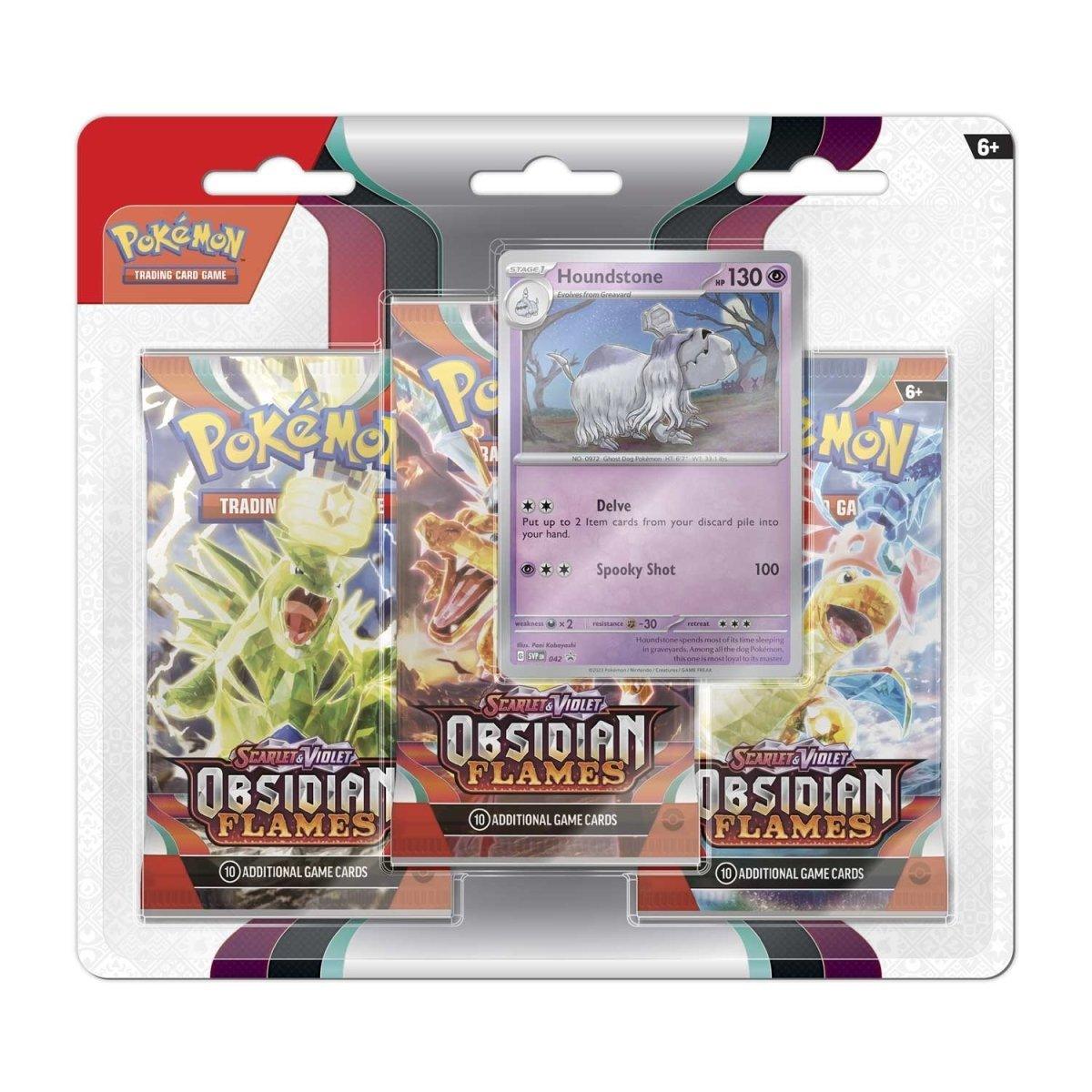 Pokémon TCG: Scarlet & Violet-Obsidian Flames 3 Booster Packs - POKÉ JEUX - 699-85379 -