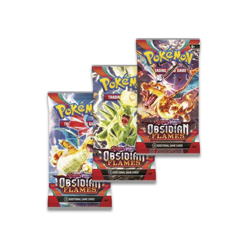 Pokémon TCG: Scarlet & Violet-Obsidian Flames 3 Booster Packs - POKÉ JEUX - 699-85379 -