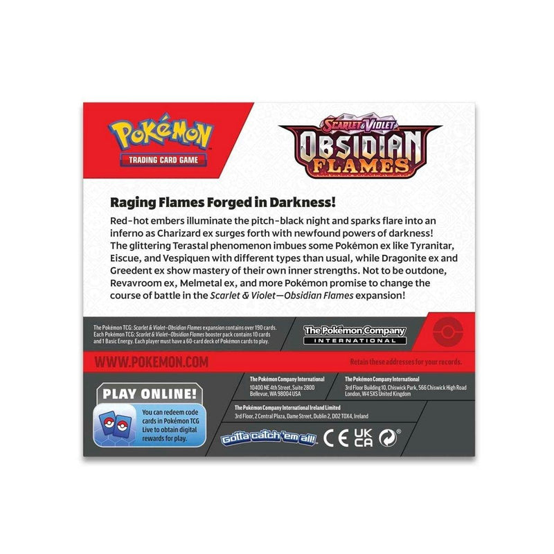 Pokémon TCG: Scarlet & Violet-Obsidian Flames Booster Display Box - English - POKÉ JEUX - 699-86374 - 820650863745