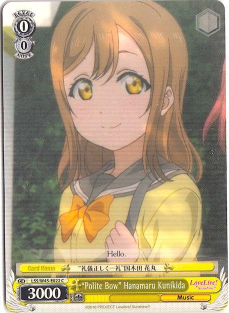 "Polite Bow" Hanamaru Kunikida (LSS/W45-E022 C) [Love Live! Sunshine!!] - POKÉ JEUX