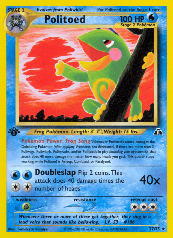 Politoed (27/75) [Neo Discovery 1st Edition] - POKÉ JEUX