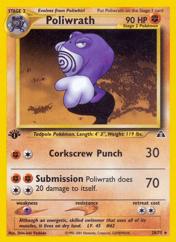 Poliwrath (28/75) [Neo Discovery 1st Edition] - POKÉ JEUX