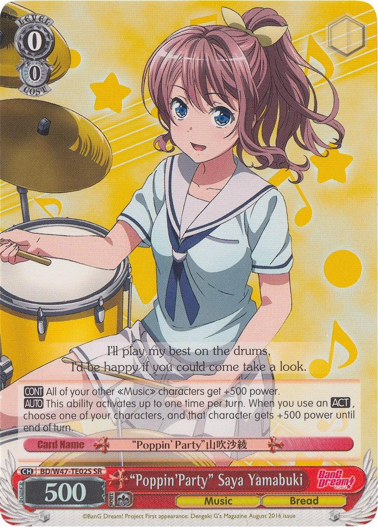 "Poppin'Party" Saya Yamabuki (BD/W47-TE02S SR) [BanG Dream!] - POKÉ JEUX