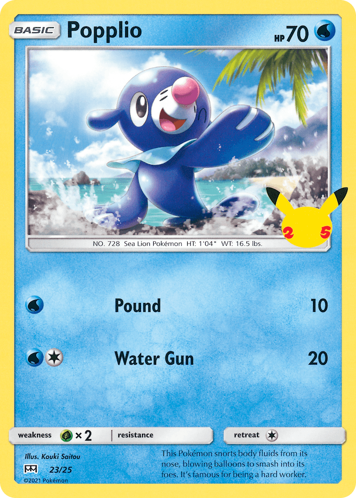 Popplio (23/25) [McDonald's 25th Anniversary] - POKÉ JEUX