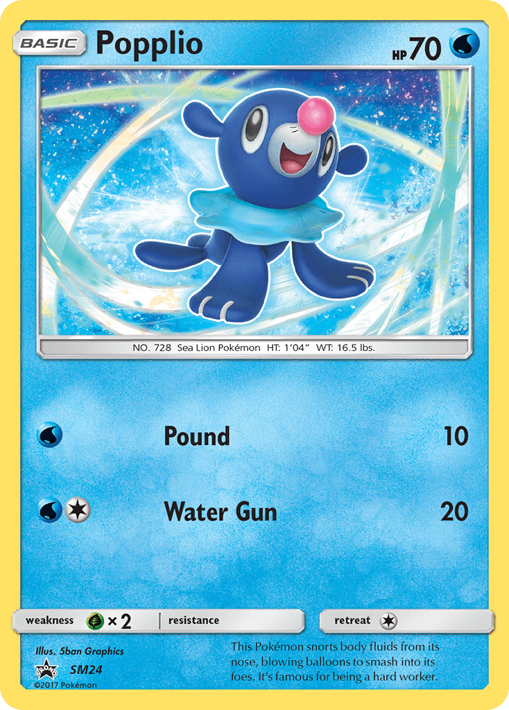 Popplio (SM24) [Sun & Moon: Black Star Promos] - POKÉ JEUX