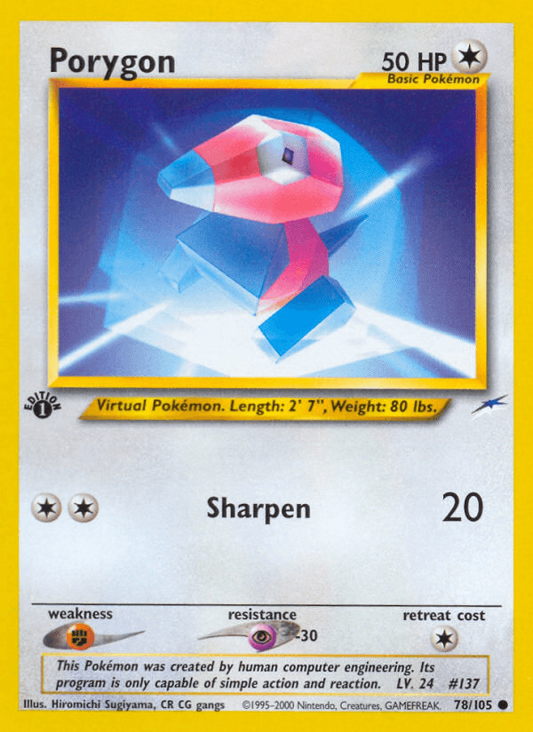 Porygon (78/105) [Neo Destiny 1st Edition] - POKÉ JEUX