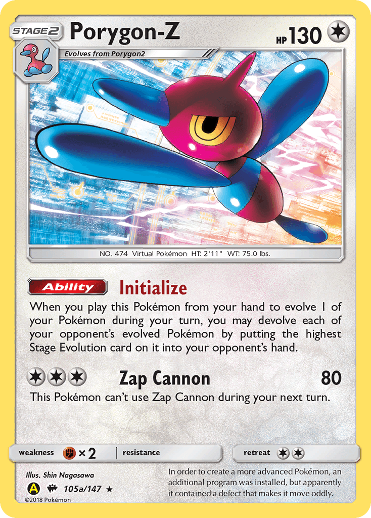 Porygon-Z (105a/147) (Alternate Art Promo) [Sun & Moon: Burning Shadows] - POKÉ JEUX