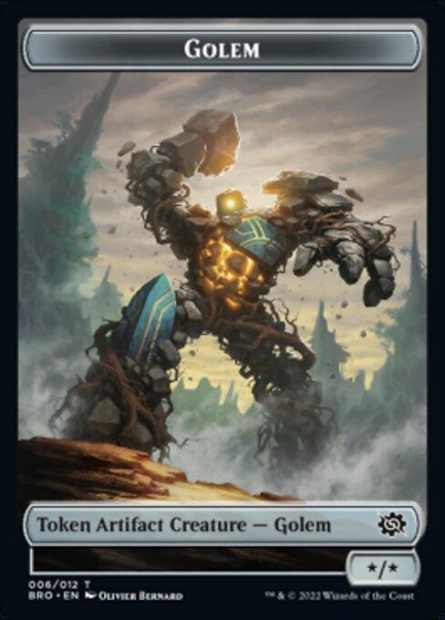 Powerstone // Golem Double-Sided Token [The Brothers' War Tokens] - POKÉ JEUX