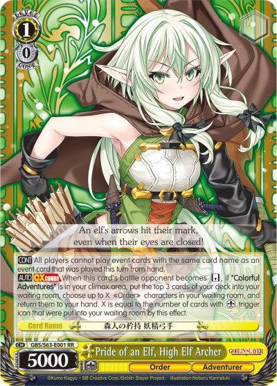 Pride of an Elf, High Elf Archer (GBS/S63-E001 RR) [Goblin Slayer] - POKÉ JEUX