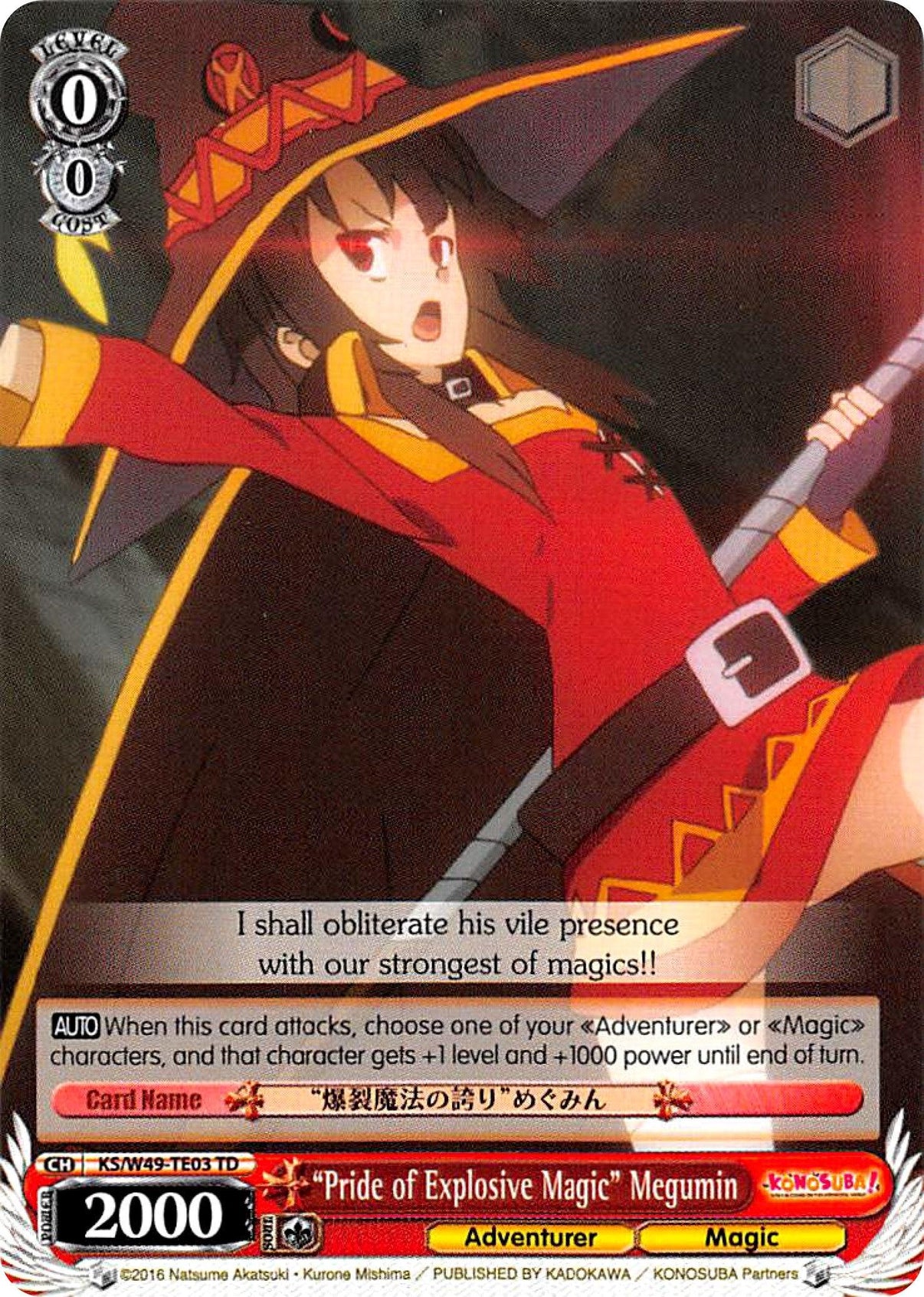 "Pride of Explosive Magic" Megumin (KS/W49-TE03 TD) [KonoSuba] - POKÉ JEUX