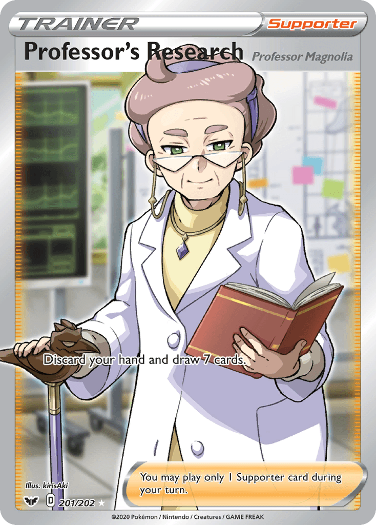 Professor's Research (201/202) (Professor Magnolia) [Sword & Shield: Base Set] - POKÉ JEUX