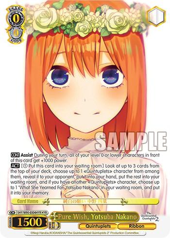 Pure Wish, Yotsuba Nakano (5HY/W90-E004HYR HYR) [The Quintessential Quintuplets 2] - POKÉ JEUX