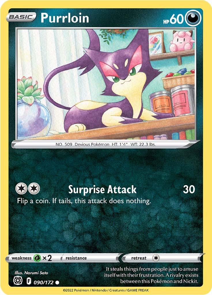 Purrloin (090/172) [Sword & Shield: Brilliant Stars] - POKÉ JEUX