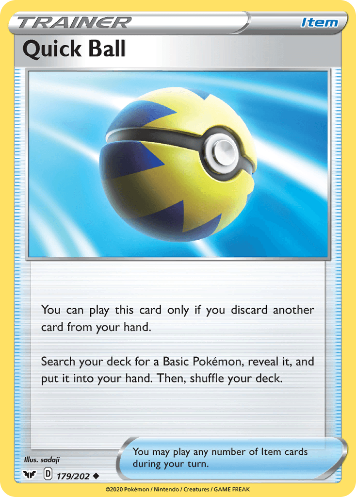 Quick Ball (179/202) [Sword & Shield: Base Set] - POKÉ JEUX