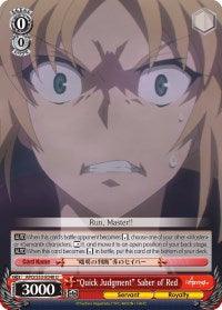 "Quick Judgment" Saber of Red (APO/S53-E040 U) [Fate/Apocrypha] - POKÉ JEUX