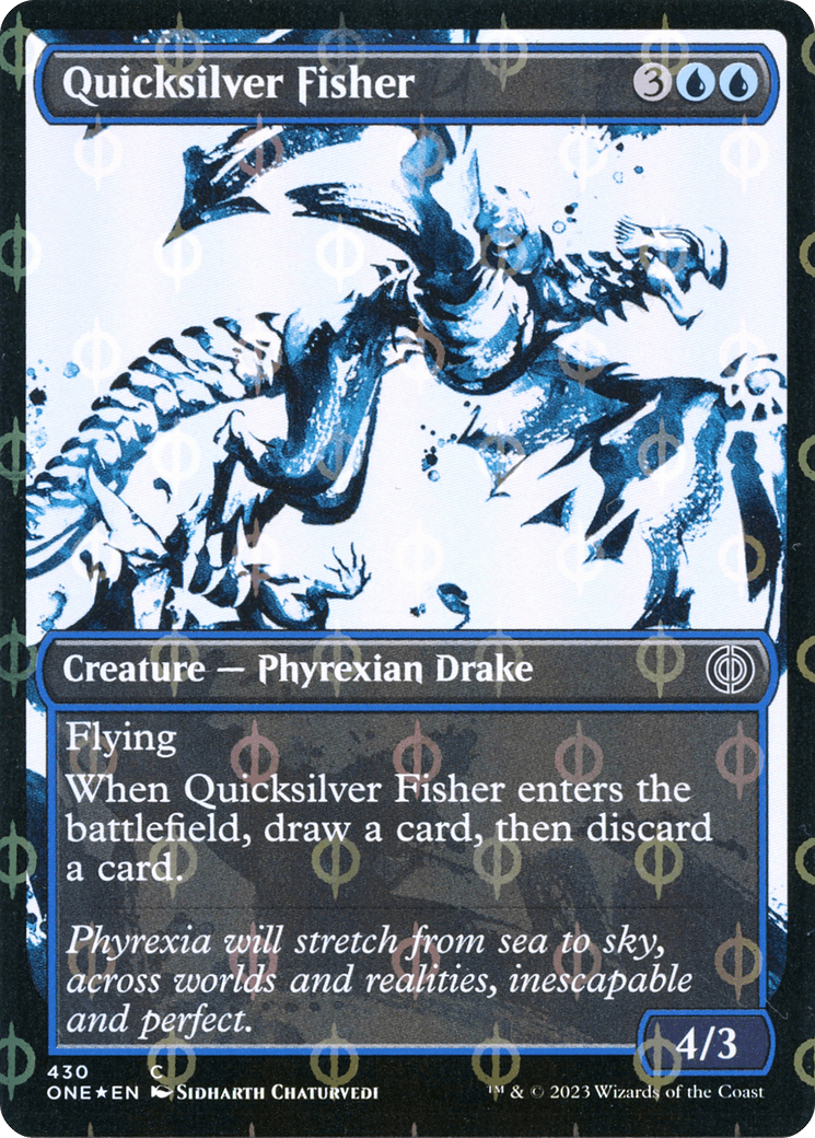 Quicksilver Fisher (Showcase Ichor Step-and-Compleat Foil) [Phyrexia: All Will Be One] - POKÉ JEUX