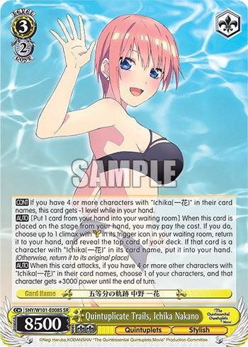 Quintuplicate Trails, Ichika Nakano (5HY/W101-E008S SR) [The Quintessential Quintuplets Movie] - POKÉ JEUX