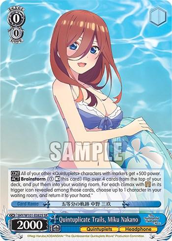 Quintuplicate Trails, Miku Nakano (5HY/W101-E082S SR) [The Quintessential Quintuplets Movie] - POKÉ JEUX