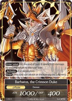 Raging Flame Kabuki // Barbatos, the Crimson Duke (1-050/J) [The Dawn of Valhalla] - POKÉ JEUX