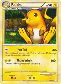 Raichu (10/123) (Cracked Ice Holo) [HeartGold & SoulSilver: Base Set] - POKÉ JEUX