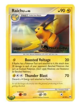 Raichu (27/99) (Staff Prerelease Promo) [Nintendo: Black Star Promos] - POKÉ JEUX