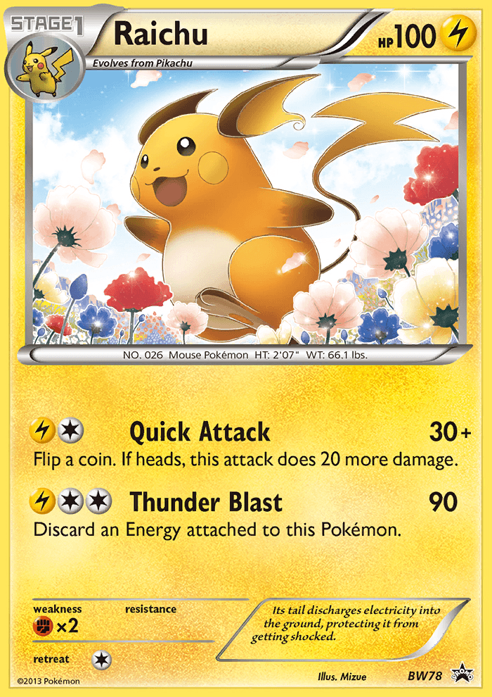 Raichu (BW78) [Black & White: Black Star Promos] - POKÉ JEUX