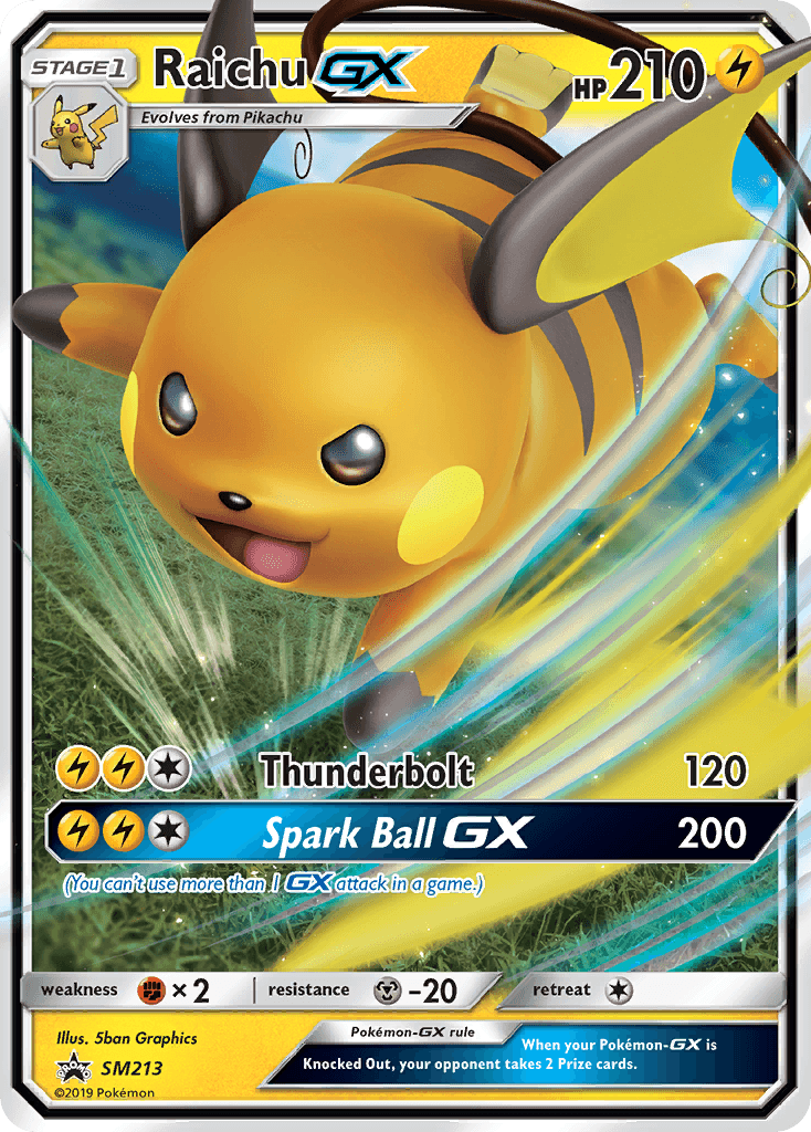 Raichu GX (SM213) [Sun & Moon: Black Star Promos] - POKÉ JEUX