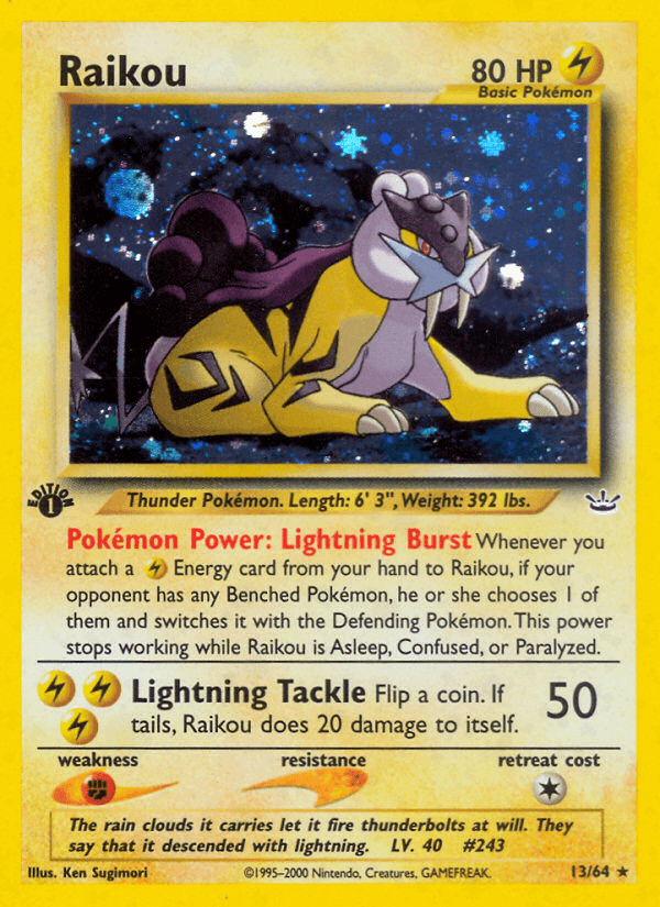 Raikou (13/64) [Neo Revelation 1st Edition] - POKÉ JEUX