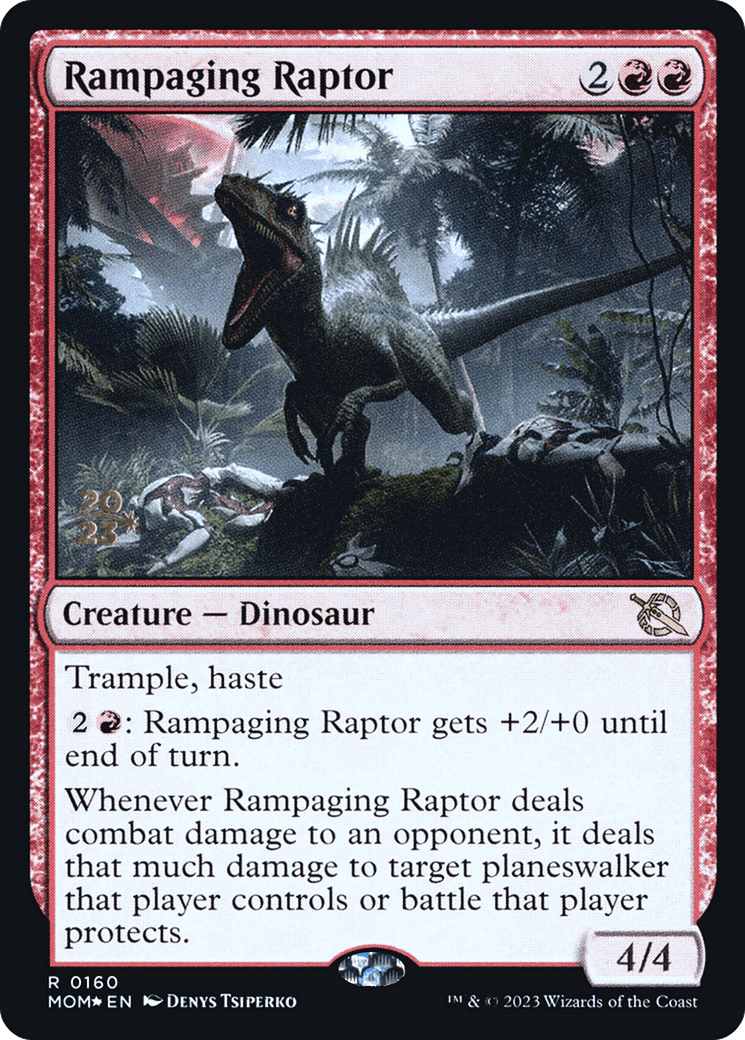 Rampaging Raptor [March of the Machine Prerelease Promos] - POKÉ JEUX