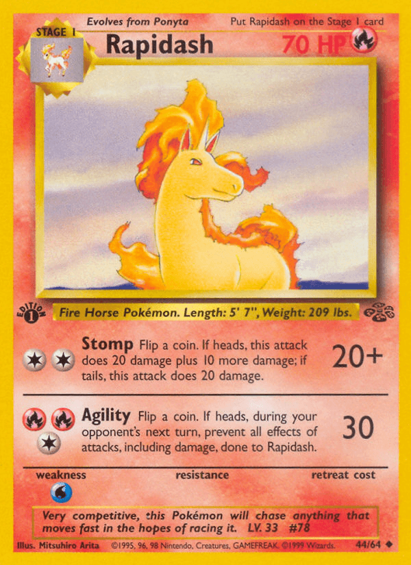 Rapidash (44/64) [Jungle 1st Edition] - POKÉ JEUX