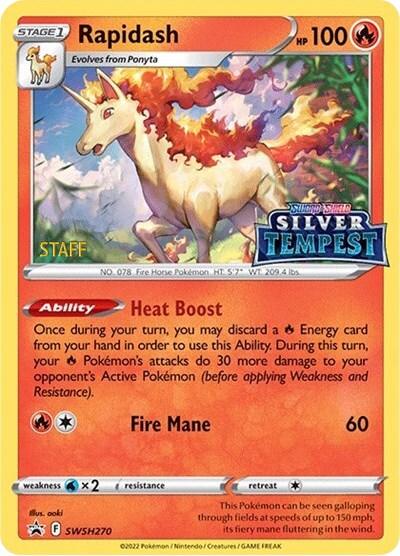 Rapidash (SWSH270) (Prerelease) (Staff) [Sword & Shield: Black Star Promos] - POKÉ JEUX