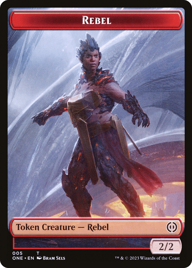 Rebel // Goblin Double-Sided Token [Phyrexia: All Will Be One Commander Tokens] - POKÉ JEUX