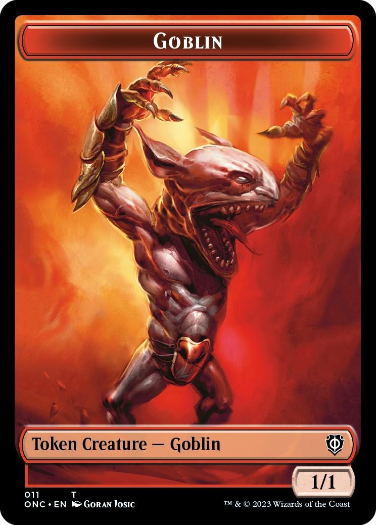 Rebel // Goblin Double-Sided Token [Phyrexia: All Will Be One Commander Tokens] - POKÉ JEUX