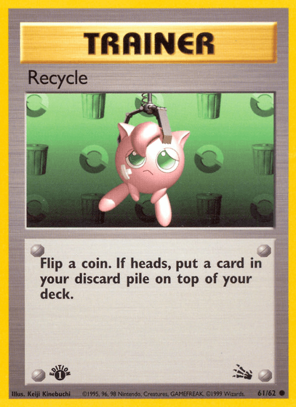 Recycle (61/62) [Fossil 1st Edition] - POKÉ JEUX