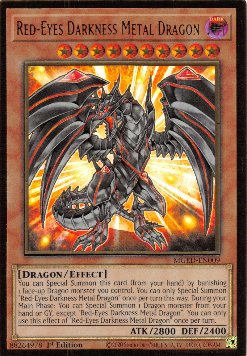 Red-Eyes Darkness Metal Dragon [MGED-EN009] Gold Rare - POKÉ JEUX