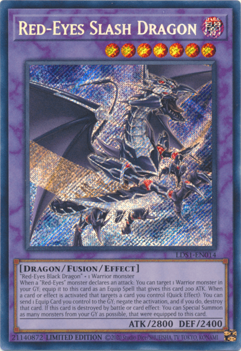 Red-Eyes Slash Dragon [LDS1-EN014] Secret Rare - POKÉ JEUX